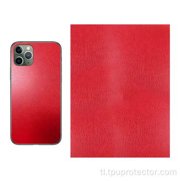 Anti-scratch leather back skin sticker para sa mobile phone